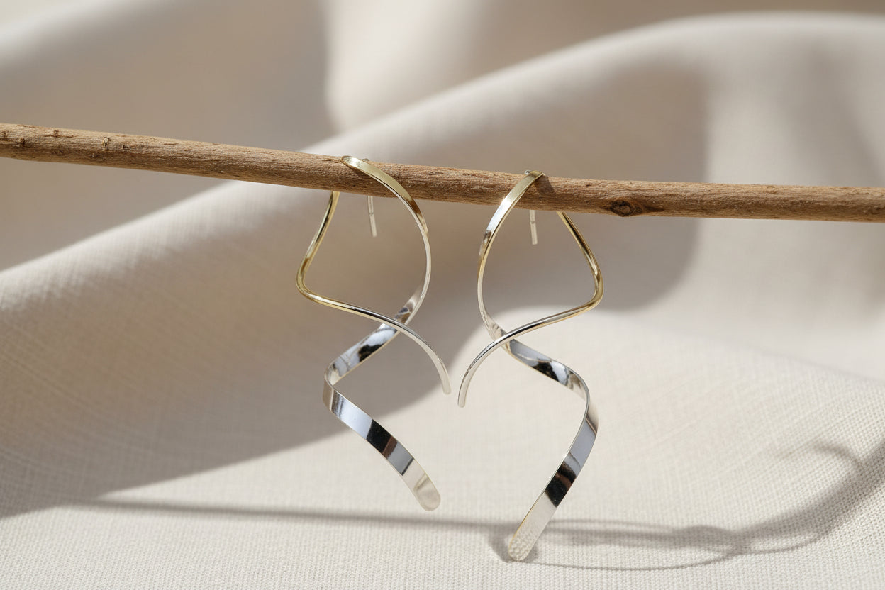 Handcrafted Spiral Earrings