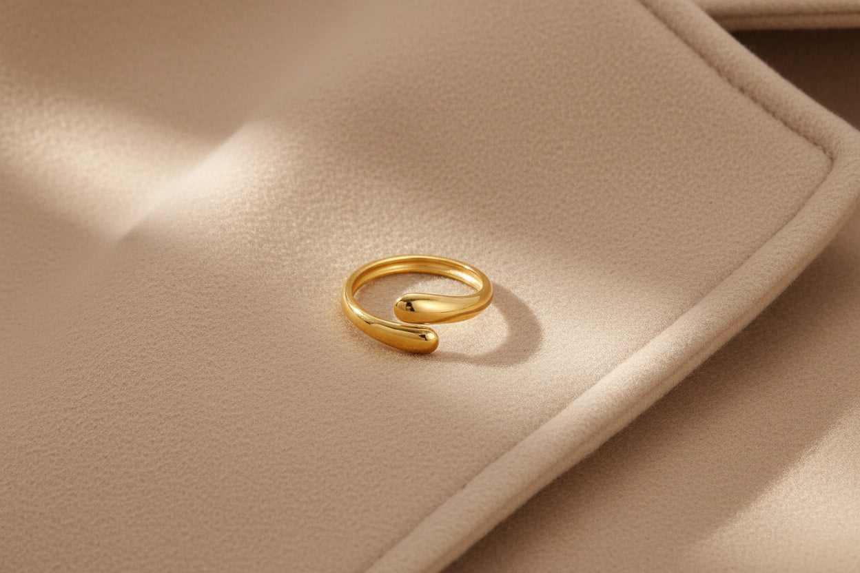 Ringe Gold Silber Für Damen Frauen Edelstahl Ringe Wasserfeste Verstellbare Statement Goldene Stapelringe Daumenring Fingerring Ehering Modeschmuck Geschenk Teenager Mädchen