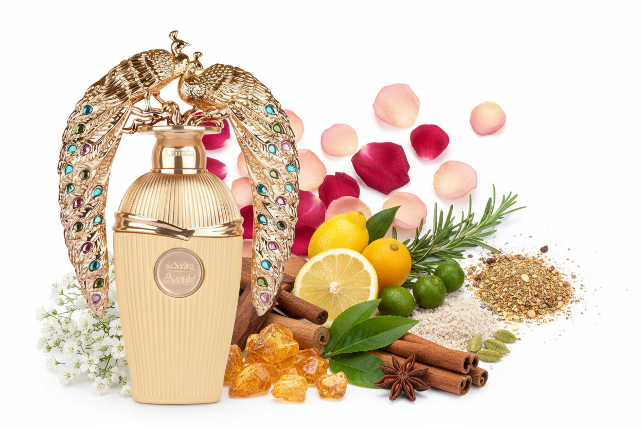 Original Afeef Parfüm 100Ml Arabisch Unisex Parfüm Lang Anhaltend Eau Da Parfum Zerstäuber 5Ml Orientalischer Duft Unisex | Süße Hölzerne Gewürznoten (Afeef)