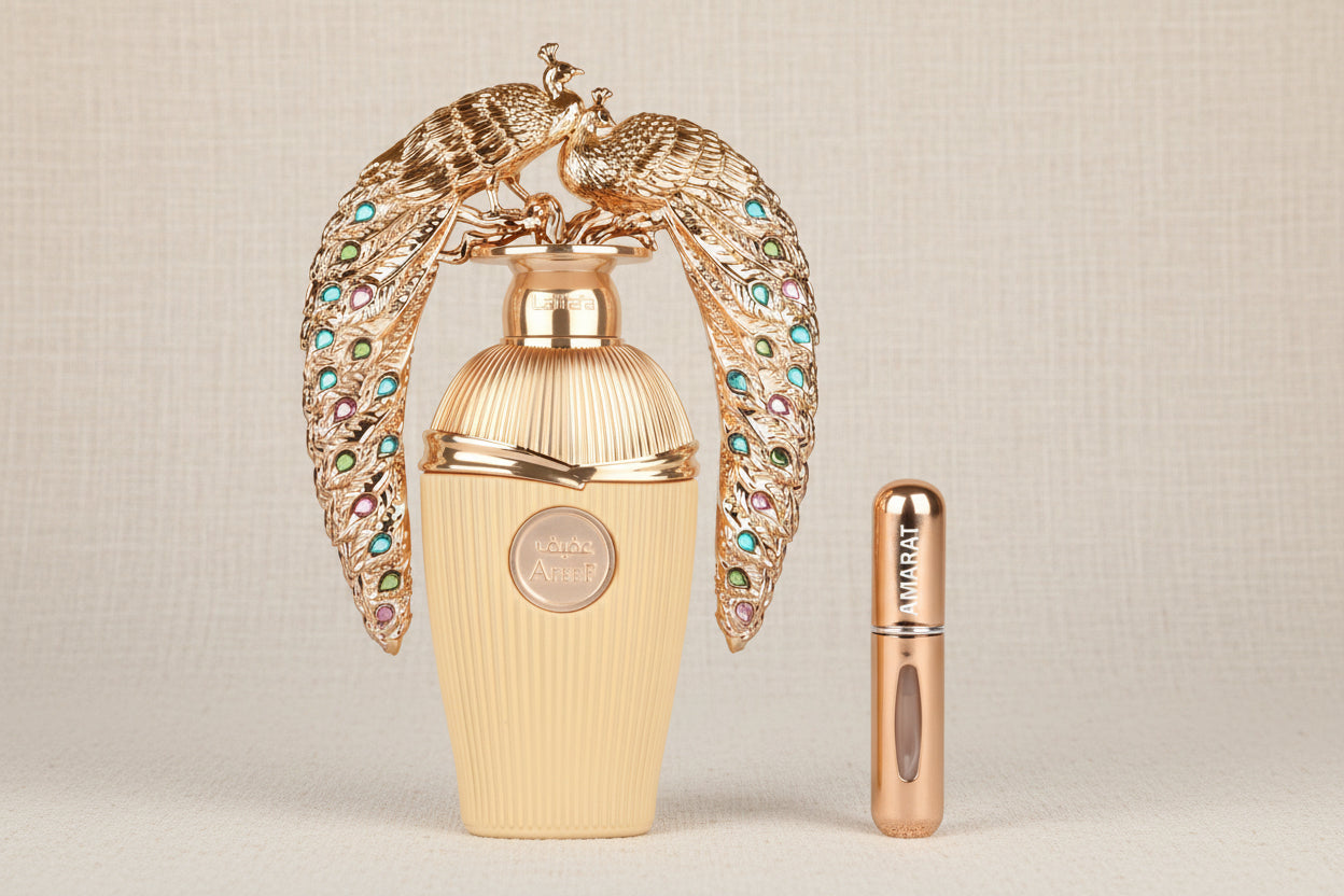 Original Afeef Parfüm 100Ml Arabisch Unisex Parfüm Lang Anhaltend Eau Da Parfum Zerstäuber 5Ml Orientalischer Duft Unisex | Süße Hölzerne Gewürznoten (Afeef)
